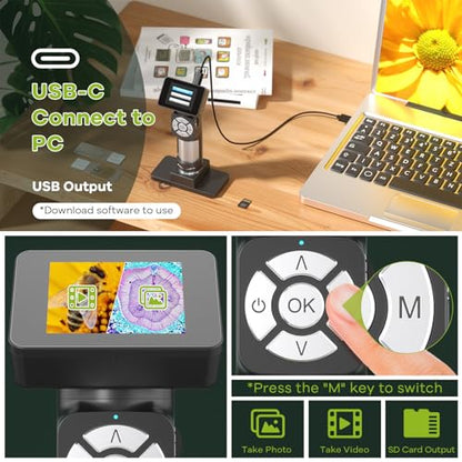 JL112 Handheld Portable Digital Microscope with 2" Screen