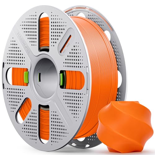 PLA Basic, Pre-Dried Filament with Quick-Swap Reusable Spool 1kg (2.2lbs), 1.75mm 3D Printing Filament, Compatible with Bambu Lab 3D Printers – Orange - color: Orange With Spool, size: With Spool