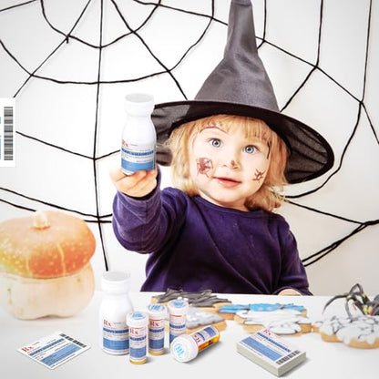 Kigeli 60 Pcs Happy Halloween Nurse Party Favors Medication Bottle Labels - style: Happy Halloween