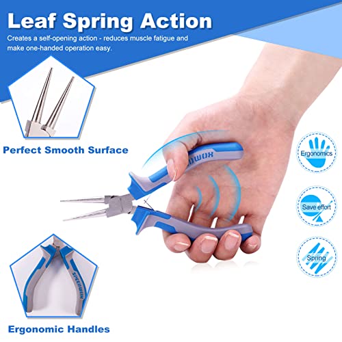 SPEEDWOX 5 Inch Round Nose Pliers, Mini Ultra Tapered Jaw - style: 5" Round Nose Plier