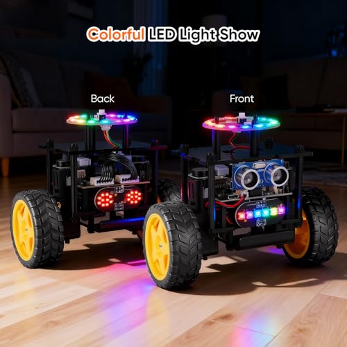 Smart Robot Car Kit, Robotics for Kids Ages 8-12 12-16 - color: Black
