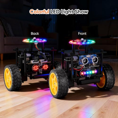 Smart Robot Car Kit, Robotics for Kids Ages 8-12 12-16 - color: Black