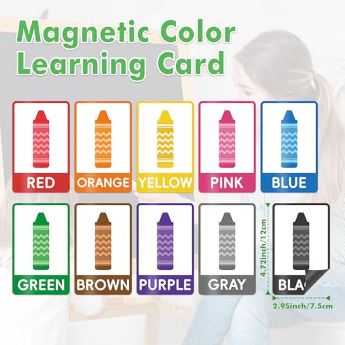 Magnetic Color Sorting Set,Color Magnets for Learning - color: Colors
