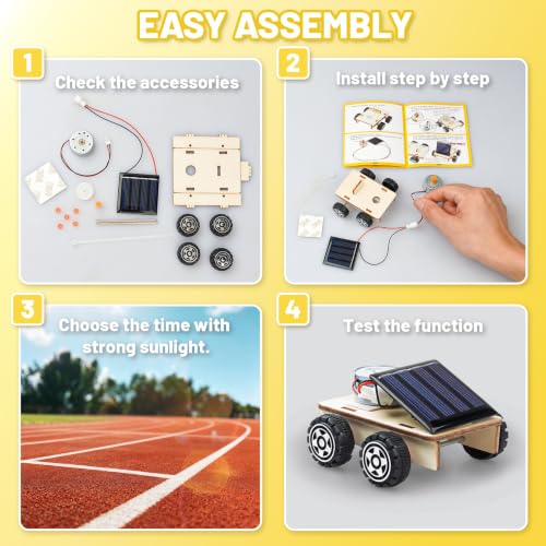 STEM Science Kits, Solar Car Circuit Kits Building Toys for Kids Classroom
