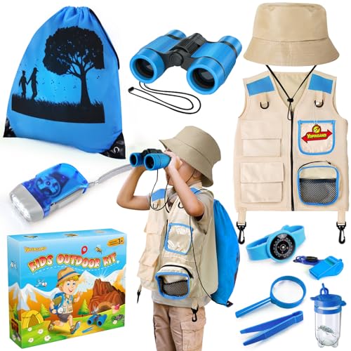 YOPINSAND Kids Explorer Kit & Bug Catcher Kit, Kids Outdoor Exploration Set - color: Blue