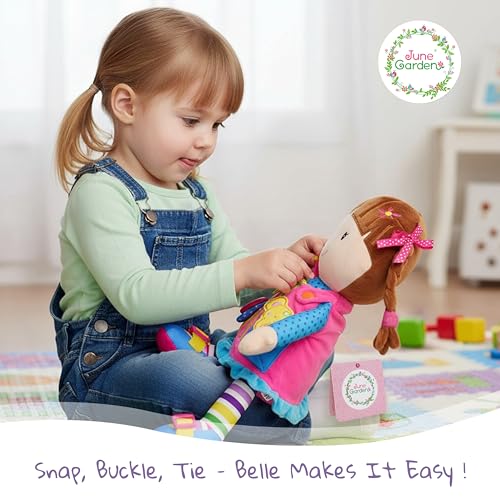 June Garden 15" Belle Montessori Learn-to-Dress Plush Doll - color: Belle