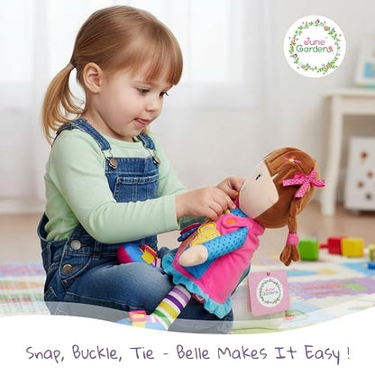 June Garden 15" Belle Montessori Learn-to-Dress Plush Doll - color: Belle