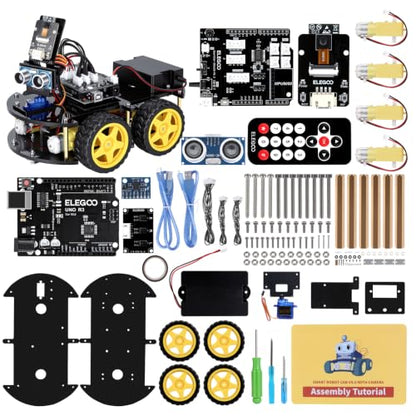 ELEGOO UNO R3 Smart Robot Car Kit V4 with Camera, Compatible with Arduino