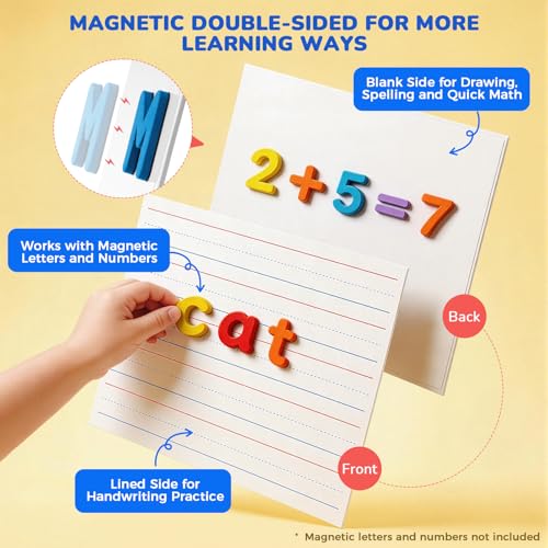 GAMENOTE 24 Pack Magnetic Dry Erase Lap Boards, Lined and Blank, 9 x 12 in