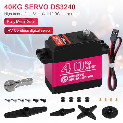 Digital Servo Full Metal Gear High Torque… (2Pcs 40KG) - style: 2Pcs 40KG