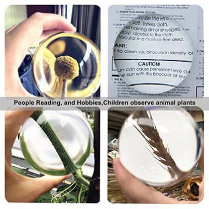 6X Paperweight Magnifying Glass Desktop Dome Magnifier 3.14in