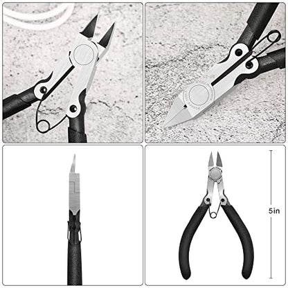 BOENFU Flush Cutters for Jewelry Making Precision Small Wire Cutters Snips - color: 5 Inches