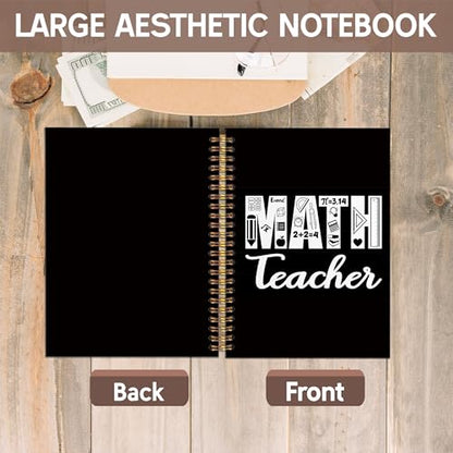 KAOWT Funny Math Notebook, A Day Without Math Is like Just Kidding I Have No Idea Spiral Journal Notebook, Funny Gift for Teacher, 5.5x8.3 Inch [Unknown Binding] - color: math