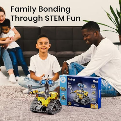 Sillbird Robot Building Kit with APP & Remote Control Gifts for Boys 8-13 - color: 1-yellow