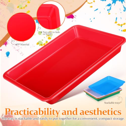 Kichvoe Plastic Tray Pp Stackable 5 pcs for Classroom Crafts
