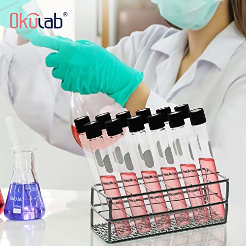 Test Tube Rack, 2pcs of 12 Holes Stainless Steel Test Tube Racks, Suitable for Tubes of Dia.≤21mm, Wire Constructed Test Tube Holder, for Classroom, Lab, TTRS12A2 - size: 2 Pcs of 12 Holes,for Tubes of Dia.≤21mm