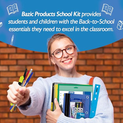 BAZIC PRODUCTS 65-Piece Middle & High School Kit, Math & Geometry, 65-Case