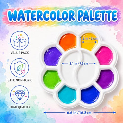 Paint Trays Bulk 50 Pcs White Disposable Petal Palettes