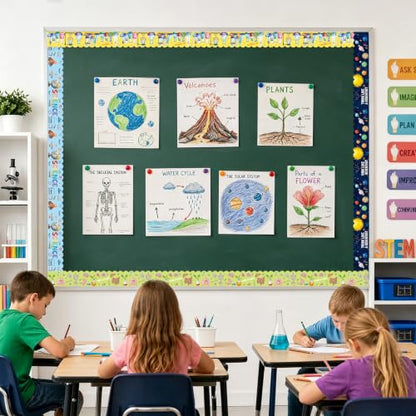 Fancy Land Science Bulletin Board Borders for Classroom Decorations 69 Feet