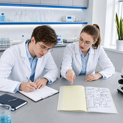 Yeplan Laboratory Notebooks, Research Lab Notebook Carbon Copies with 100 Sets of Pages, Quadrille Ruled, 11" x 9.25", Ideal for Science, Research, Lab Notes, Experiments, Chemists & Students