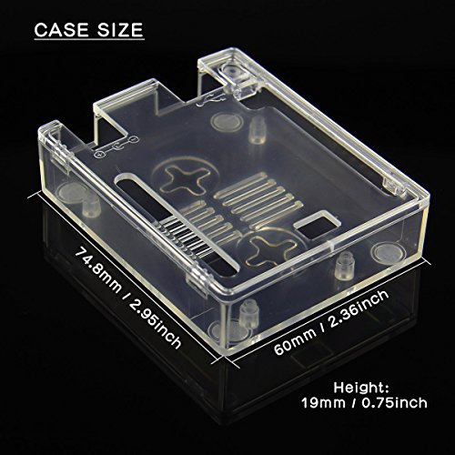Geekworm UNO R3 Case | Protective Enclosure ABS Computer Box for Arduino UNO R3/UNO WiFi UNO REV3- Transparent