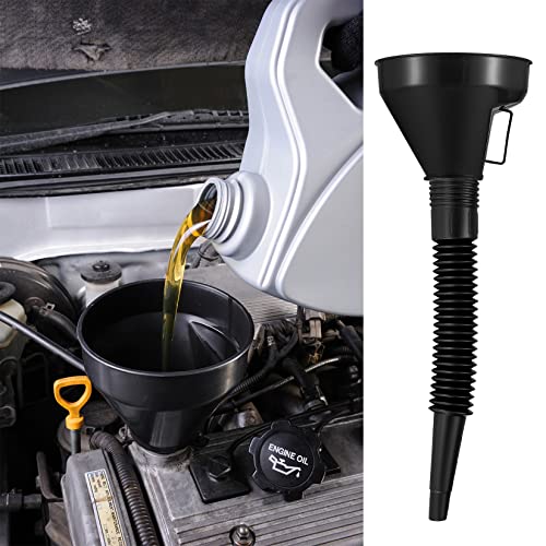6 Pcs Automotive Funnels Set, Wide Mouth Fuel Funnels,Automotive Oil Funnel