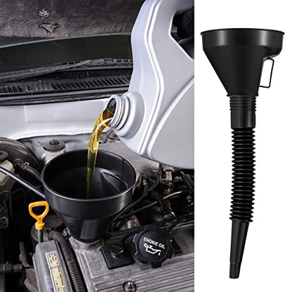 6 Pcs Automotive Funnels Set, Wide Mouth Fuel Funnels,Automotive Oil Funnel