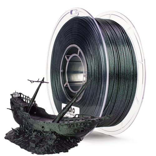 ZIRO Glitter PLA Filament 1.75mm, Chameleon Series, Fir Green Luster - color: Fir Green Luster