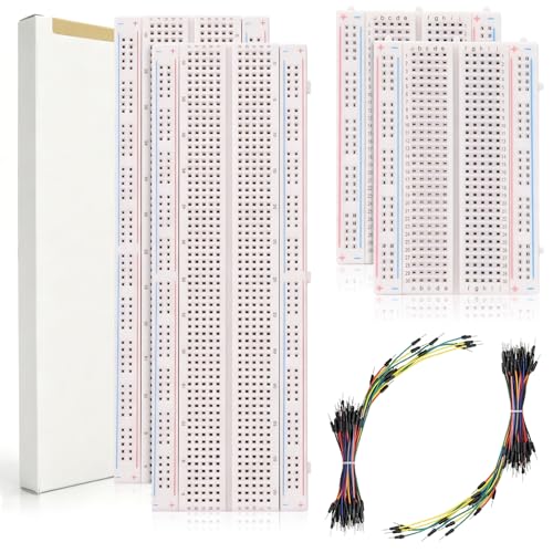 134Pcs Breadboard Kit Solderless 830 * 2 & 400 * 2 Tie Points Boards