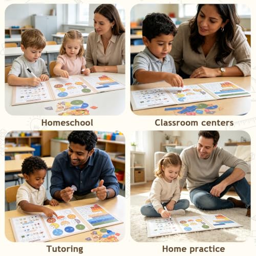 Magnetic Fraction Book, Montessori Fraction Math Manipulatives for Kids - size: 8.8 × 21.9 in