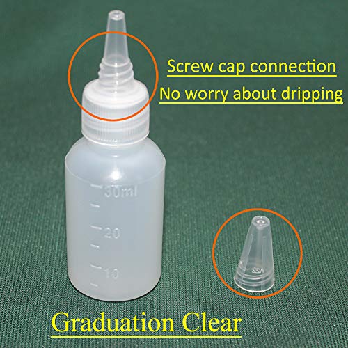 24 Pack 1-Ounce Plastic Squeeze Bottles with Measurement - size: 1oz 24pack