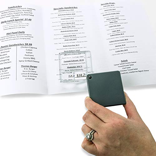 Carson MagniFlip Plus 2.5x/5x/7x Flip-Open Magnifier with Built-in Protective Case - Set of 4 (GN-44MU) - size: Pack of 4
