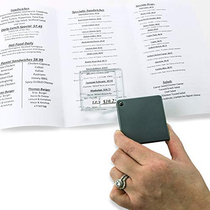 Carson MagniFlip Plus 2.5x/5x/7x Flip-Open Magnifier with Built-in Protective Case - Set of 4 (GN-44MU) - size: Pack of 4