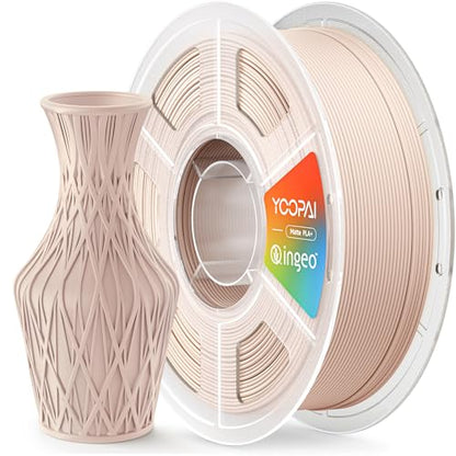 Matte PLA Plus Filament 1.75mm, Made with USA Material, 1KG (2.2lbs) - color: Beige