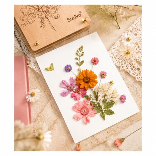 Suziko Large Flower Press Kit 10.8 x 6.9 inch for Adults, Flower and Plant Preservation Kit, Arts and Crafts for Adults Leaf Press, Great Gift for Lovers - size: Chrysanthemum 10.8" x 6.9"