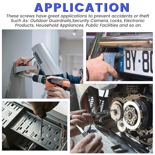 214Pcs #8#10 Button Head Torx Security Sheet Metal Screws (Length 1/2” 5/8'' 3/4'' 1" 1-1/4'' 1-1/2”), Stainless Steel Tamper Resistant Self Tapping Screws, Anti-Theft Screws with Bit T20 T25 - size: A. #8#10