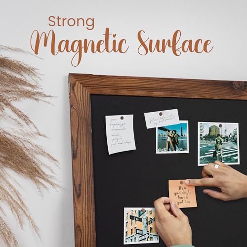 Loddie Doddie Magnetic Chalk Board Sign, Magnet Board for Wall, 20" x 30" - color: Rustic Frame, size: 20"W x 26.5"H