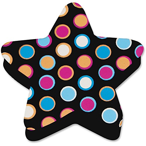 Ashley Productions Star Dots Magnetic Whiteboard Erasers, Multicolor, Black (10026) - color: Star Dots, size: Pack of 1