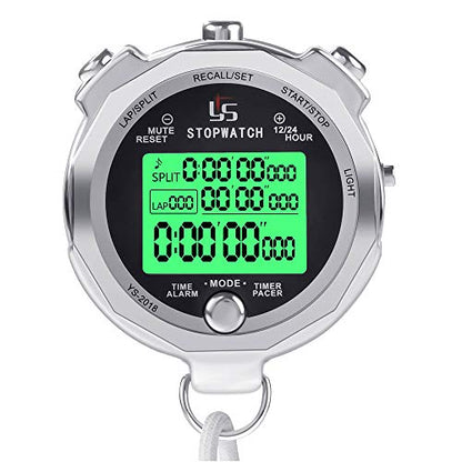 LAOPAO Melt Stopwatch, Clock Daily Rainproof Digital Timer for Sports Match,Competition,Coach,Referee,Training,Timing - color: Ys-2018