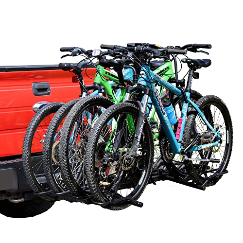 Rockland Foldable 4-Bike Rack, 160 lbs Capacity, Hitch Mount Bike Rack, Fits up to 2.5" Tire Width and 50" Wheelbase, Bike Carrier Rack for 2" Receiver for Cars SUVs Vans RVs - size: 4-Bike Rack+160LBS