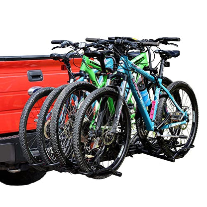 Rockland Foldable 4-Bike Rack, 160 lbs Capacity, Hitch Mount Bike Rack, Fits up to 2.5" Tire Width and 50" Wheelbase, Bike Carrier Rack for 2" Receiver for Cars SUVs Vans RVs - size: 4-Bike Rack+160LBS