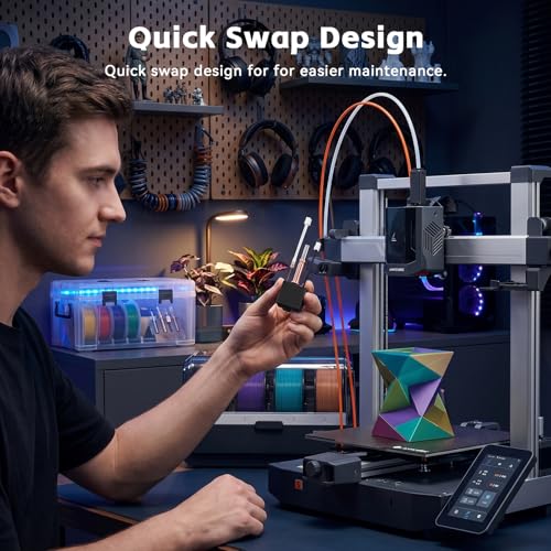 Kobra 3/Kobra 3 V2 Hotend with 0.4mm Brass Nozzle,Heater Cartridge Thermistor and Silicone Sock,Support High Temperature Extruder Hot End Compatible with ANYCUBIC Kobra 3/Kobra 3 V2 Combo 3D Printers - color: Upgrade Kobra 3/Kobra 3 V2 Combo Hotend