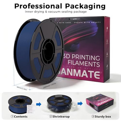 iSANMATE Matte PLA Filament 1.75mm Burgundy Red PLA 30-300mm/s 1KG - color: Burgundy Red