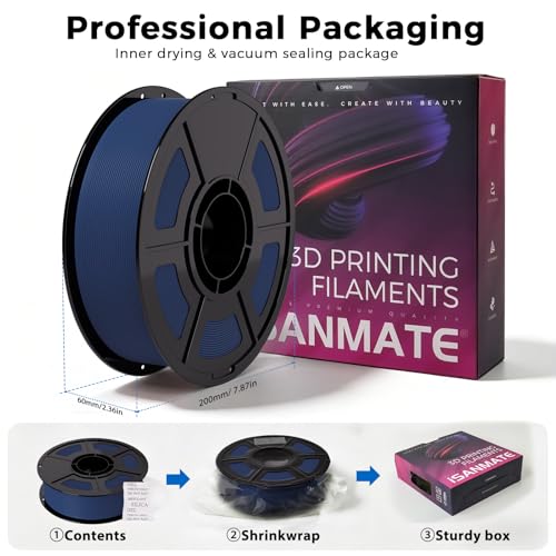 iSANMATE Matte PLA Filament 1.75mm Dusty Lavender PLA 30-300mm/s 1KG Bambu - color: Dusty Lavender