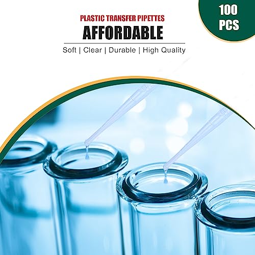 moveland 100 PCS 3ML Dropper Pipettes Essential Oil Transfer for Crafting