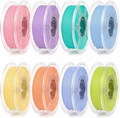 8 Pastel PLA Filament Bundle, 2KG 3D Printer Filament 1.75mm - color: Macaron Bundle, size: 2KG