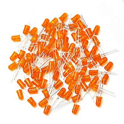 CHANZON 100 pcs 5mm Orange Diffused LED Diode Lights(DC 2V 20mA) - color: K) Orange-orange (100pcs)