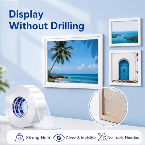 ZOMPAGO Heavy Duty Nano Double Sided Mounting Carpet Tape 1.18in x 9.84FT - size: 1.18in x 9.84FT