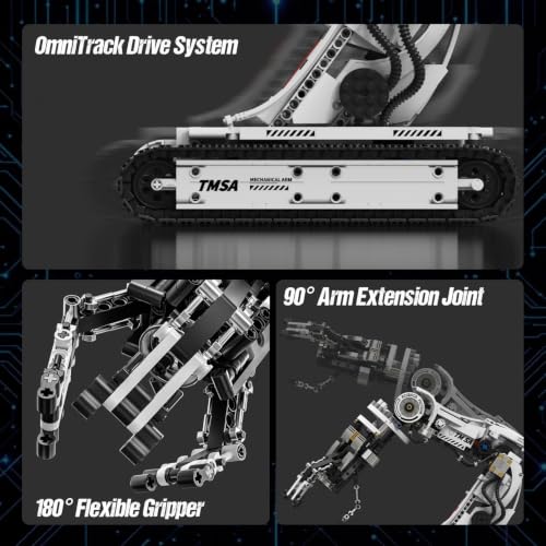 Gohero Technical Tracked Robot Arm Kit 1468PCS STEM Remote APP Control 8-14