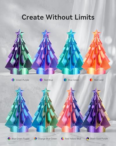 SUNLU Silk Dual Color PLA 1.75mm, 250g Spool Bundle, 3D Printer Filament - color: Pla Bundle-250gx4-2230050